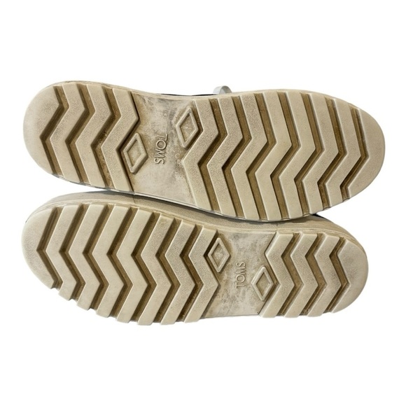 TOMS Women's Alpargata Lace-up Lug Heavy Canvas Sneakers Black - Size 8.5 - Picture 8 of 11